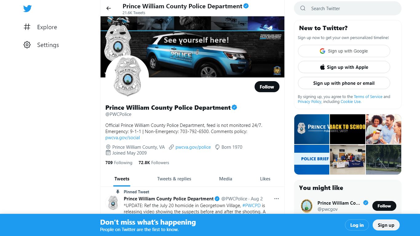 Prince William County Police Department (@PWCPolice) / Twitter