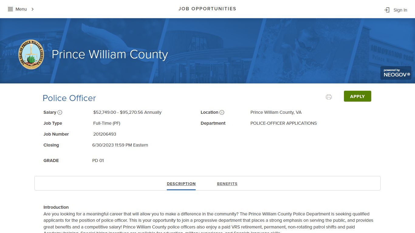 Job Opportunities | Prince William County - GovernmentJobs.com